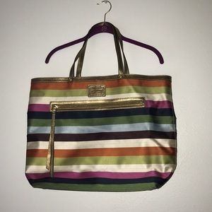 A colorful Coach tote(rare legacy)